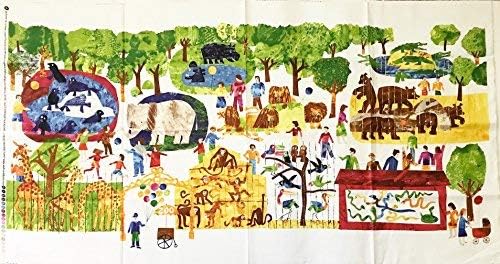 Panel de tela "The Very Hungry Caterpillar", diseñado por Eric Carle (ideal para acolchar, coser, proyectos de manualidades, colgar en la pared y