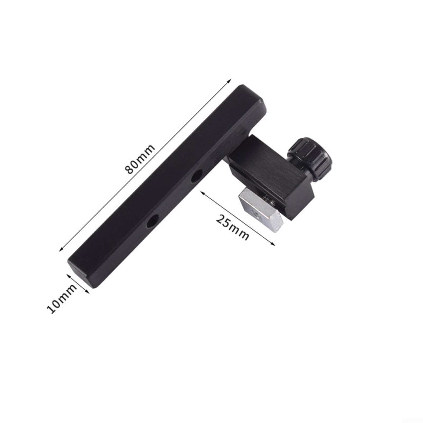 Jauge à onglets avec rail de guidage et butée, poussoir d'angle réglable pour coupes de scie à table, aluminium argenté (D)