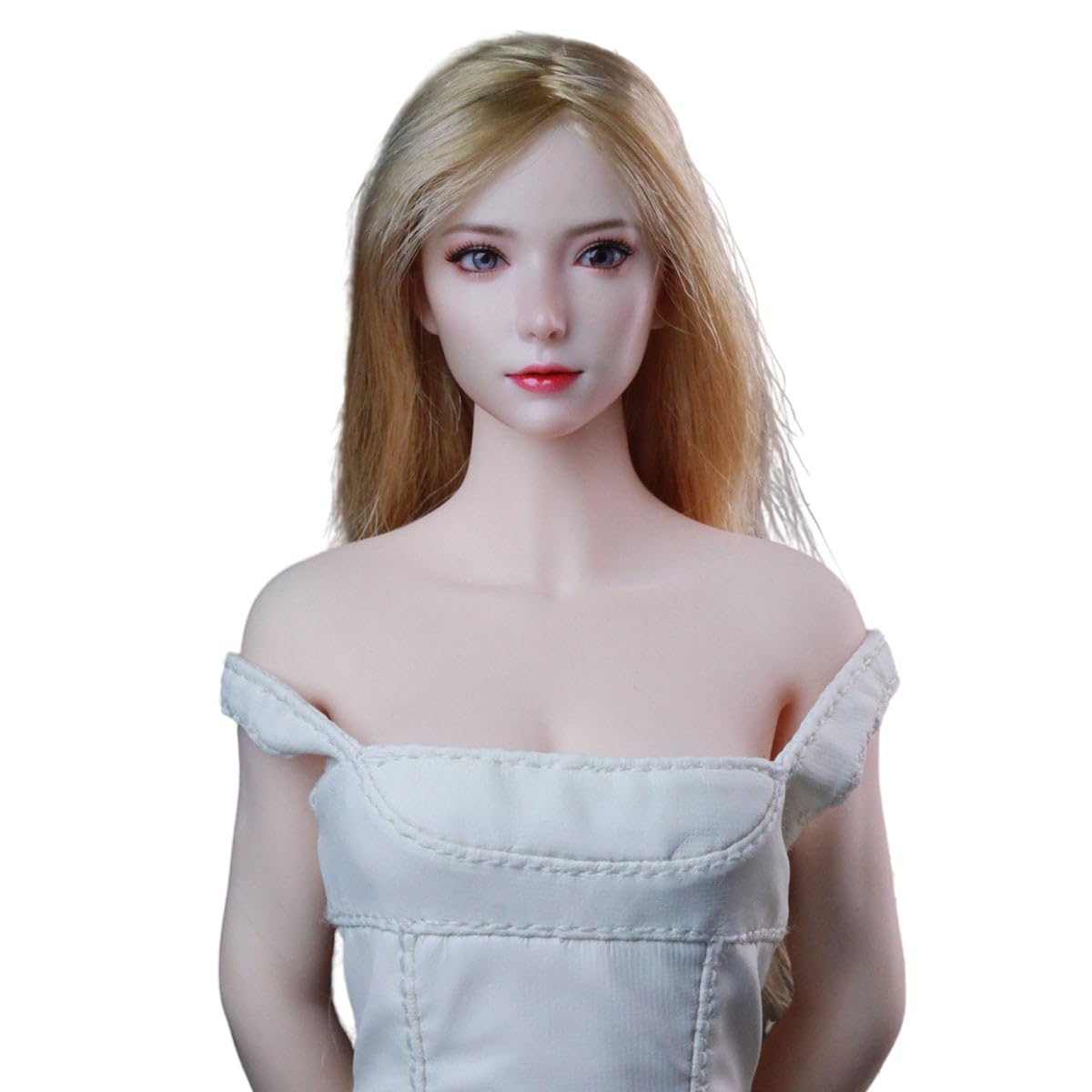 HiPlay 1/6 Testa Femminile Asiatica Giovane con Occhi Mobili Scultura (Ver.C) Accessorio per Figure da 12"