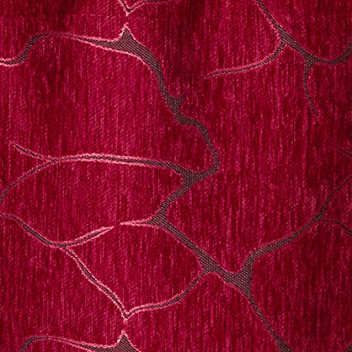 Violet Linen Milano Arts Artistic Design Decorative Window Treatment Rod Pocket Curtain Valance, 60\" X 18\", Burgundy