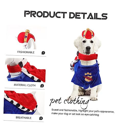 Disfraz para perro corona azul talla única miniatura 3