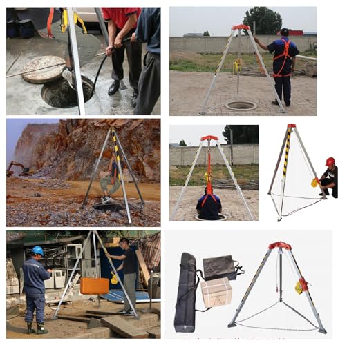 Treppiede retrattile per spazi ristretti, treppiede per sollevamento fogne, kit di staffe stabilizzanti per soccorso antincendio e sicurezza stradale, ideale per pozzi e gallerie