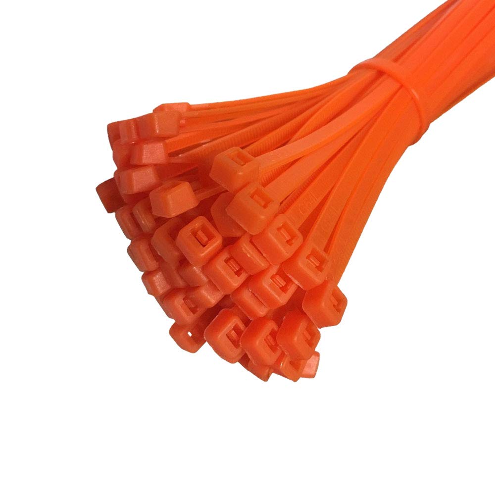 Kafton Orange Fluorescent Cable Tie 200Mm X 4.8Mm - (Pack Of 100)
