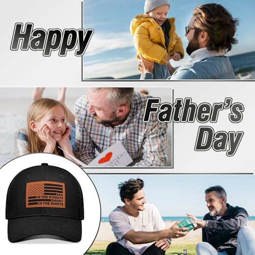 Image of Best Dad Ever American Flag Dad Hat - Adjustable Cotton Baseball Cap for Father's Day, Birthday Gifts from Daughter Son