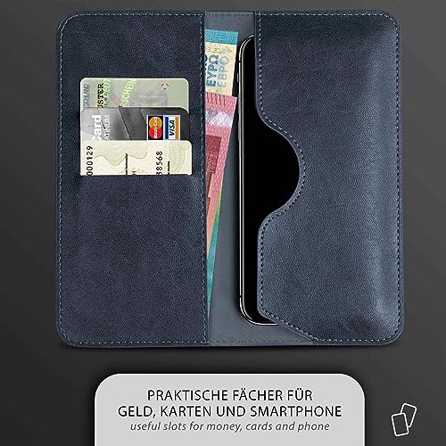 Étui à rabat Honor Magic5 Pro bleu marine pour vos déplacements