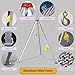 Confined Space Tripod Kit Adjustable Rescue Self Locking Hand Winch with Safety Belt and 1200 1800 2600 LBS Winch, Emergency Rescue, Heavy Duty Aluminum All