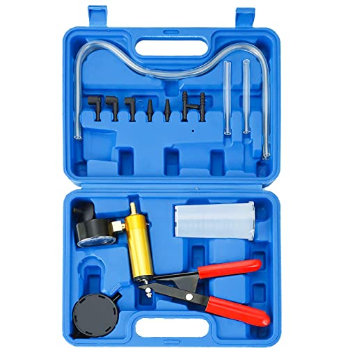 ATPEAM 手動真空ポンプセット ブレーキフルード エア抜きツール付き 真空ポンプ 車両整備用 ブレーキオイル交換キット