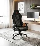 LBT Gaming Chair with 3D Adjustable Armrests, Ergonomic Office Chair with Tilt Mechanism, High Back Racing Style Chair, 90-180° Reclining, 260 kg Weight Capacity, Black with Hexagon Pattern