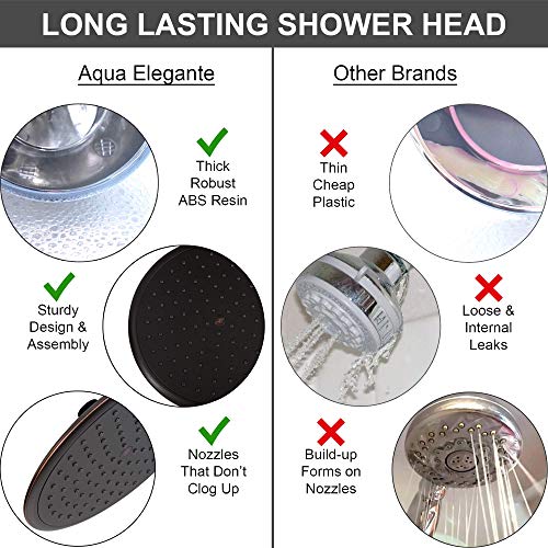 Waterfall Shower Head + Filter + Extension - 9 Inch Large Luxury Rain Showerhead With Water Filter To Remove Chlorine And Adjustable Extender Arm, 2.5 Gpm - Oil-Rubbed Bronze #TOP2