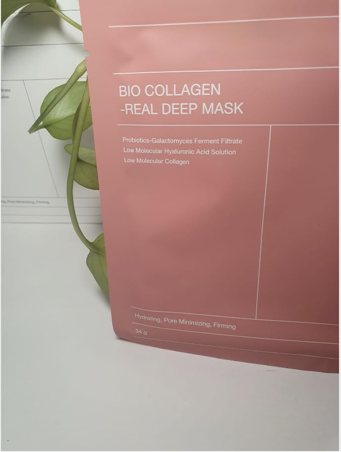 Korean Bio collagen face mask - Deep Hydrating Pore reducing Mask Glass Glowy Skin | 1 sheet