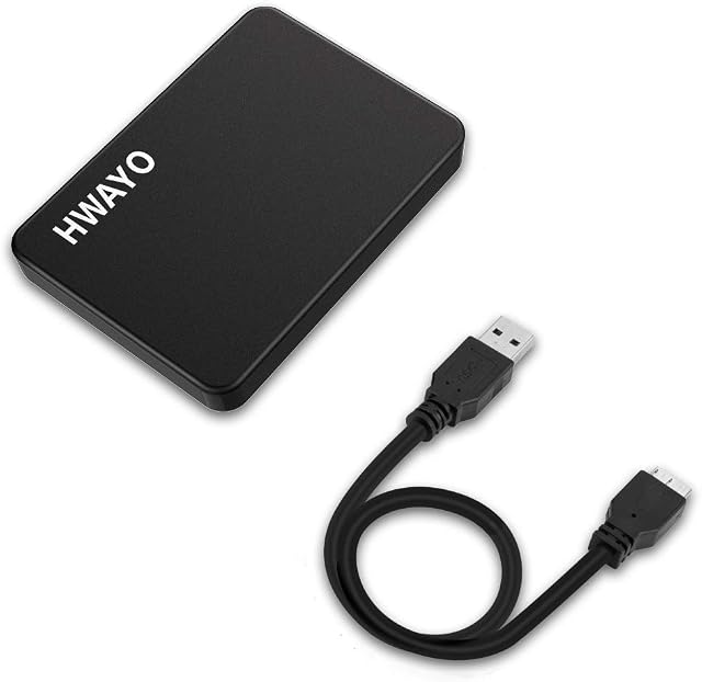 HWAYO 120GB Disque dur externe portable Ultra Essuyé 2,5'' USB 3.0 HDD Stockage pour PC, Bureau, ordinateur portable, MacBook, Livre de Chrome