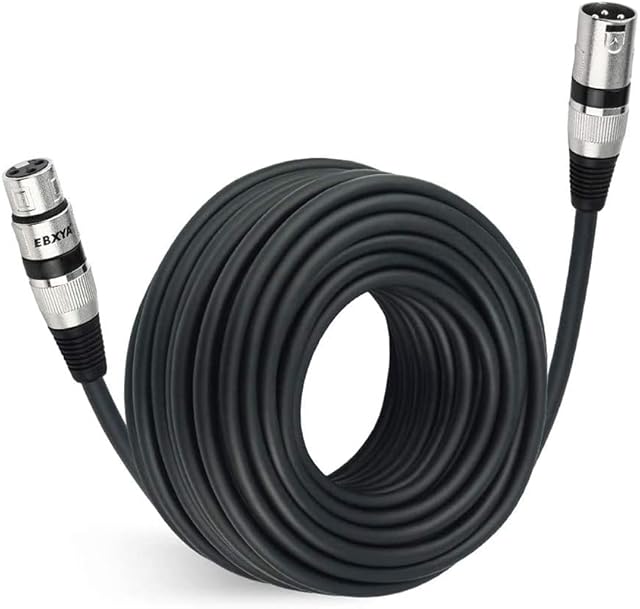 EBXYA XLR Cable Microphone Cable 15M Male to Female 3PIN Balanced XLR Lead DMX Patch Cables