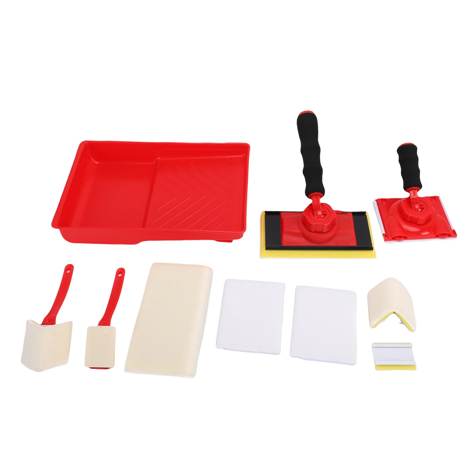 Ausla Kit de Herramientas para Bordear Pintura, Almohadilla Pintora para Esquinas de Recorte de Pared y Techo de 4 Formas con Bandeja de 7 Pulgadas y 5 Recambios para Pinturas