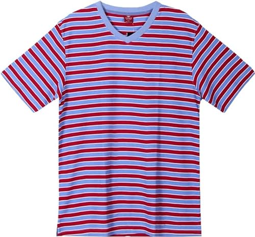 Generic Men's Short Sleeve Cotton Shirt Tops Pants Breathable Comfy Pajamas Sleepwear Lounge Set.（ XS - L ）2