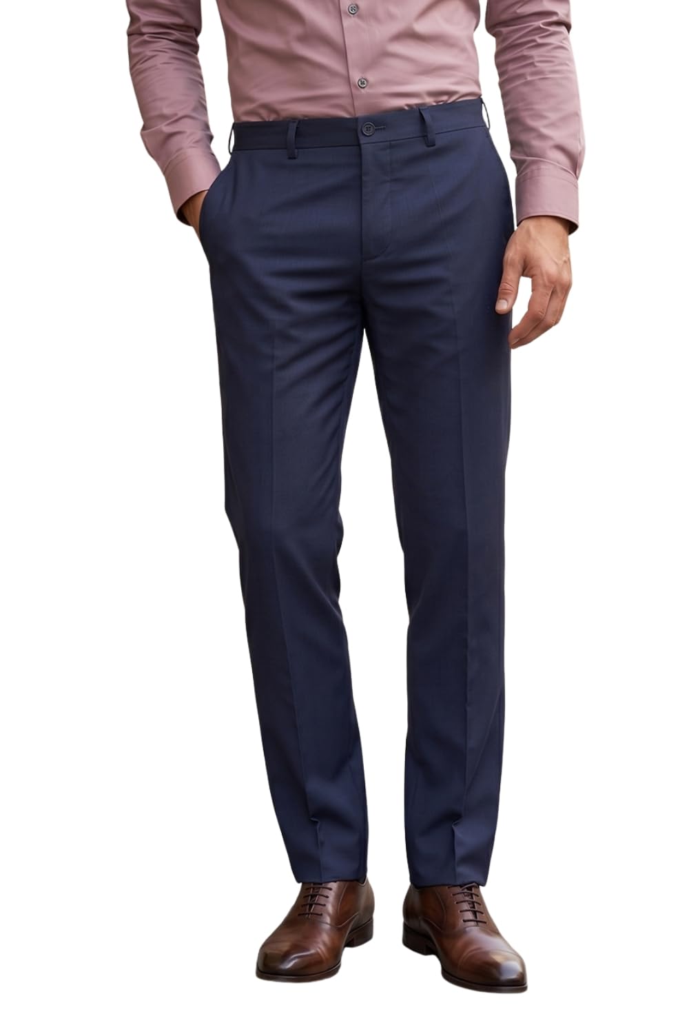 louis philippe Men's Super Slim Fit Everyday Smart Wear Comfort Stretch Work Ready Solid Formal Trouser-picture-32