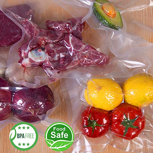 Surpoxyloc 4Mil100 Gallon Size11X16Inch Vacuum Freezer Sealer Bags For Food ,Bpa Free, Heavy Duty Commercial Grade,Sous Vide Vaccume Safe,Universal Design Pre-Cut Bag And Work With Any Types Vacuum Sealer #TOP2