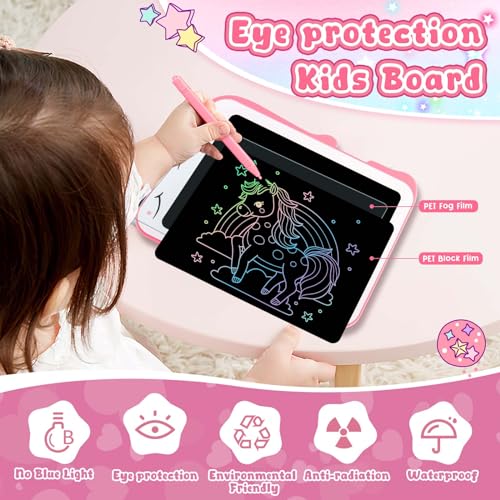 Image of Teriph LCD Writing Tablet for Kids, Unicorn Girl Toys, Toddlers Toys Drawing Board, Educational Doodle Pad Kid Toy for 3 4 5 6 7 8 Year Old Girls Boys Easter Birthday Party Xmas Gift, 8.5inch & Pink