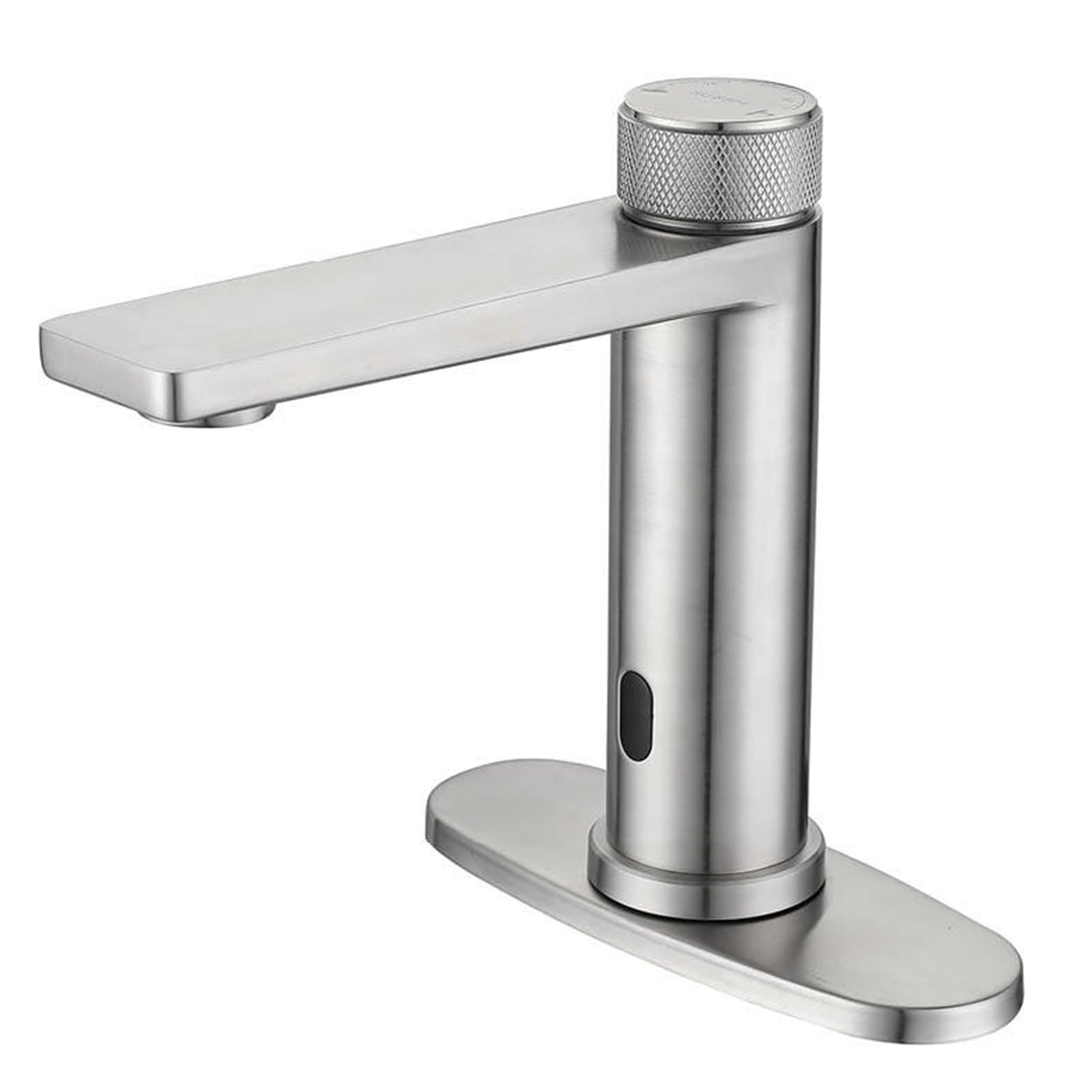 Robinet salle de bain sans contact mitigeur automatique eau chaude froide inox brossé