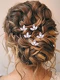 Kikmoya Wedding Hair Pins, Set of 5 Rhinestones Crystal Bridal Hair Clips Headpieces Accessories for