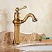 FGDSA Rubinetto Rubinetto per lavabo da Bagno in Rame Antico Nero e Freddo Europeo Lavabo retrò Lavabo Americano sopra Il ripiano sotto Il lavabo Set di rubinetti Alti Bellissimo Rubinetto Pratico