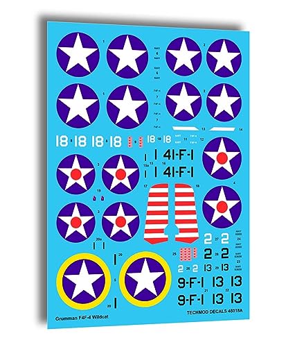 Techmod 48018 Grumman F4F-4 Wildcat 1942 Fighter Decal