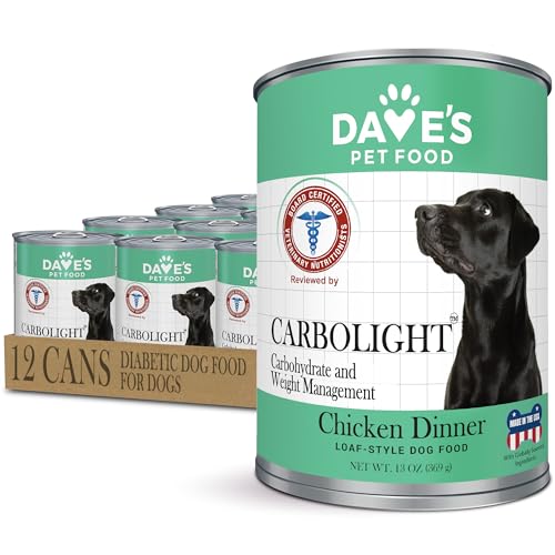 Dave's Pet Food Carbolight Carbohydrate & Weight Management for Diabetic Dogs Canned Dog Food,...