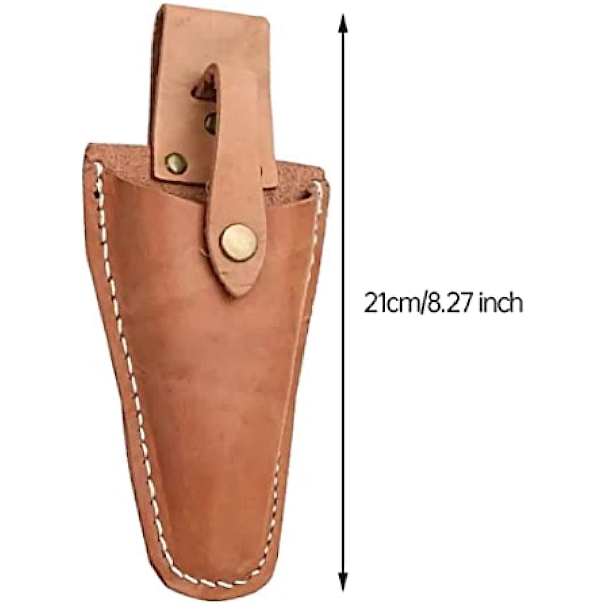Leather Sheath for Scissors, 2Pcs Leather Sheath Tool Holsters,Garden Pruner Sheath, Belt Holder Pouch Bag, Protective Leather Cover, Leather Hand Pruner Sheath for Garden Pliers with Snap (2)