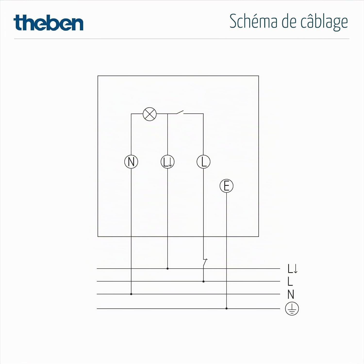 Theben theLeda S17-100 WH Projecteur LED 17W 4000K 180° 10m Blanc Détecteur de Mouvement Intégré