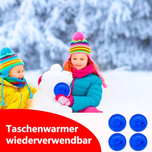 Panngu 4er Set Handwärmer Zum Knicken, Wiederverwendbar Taschenwärmer Kinder, Knick Hand Wärme Keine Stromversorgung Erforderlich