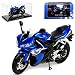 Produktbild Atlas Yamaha YZF-R1 Blau mit Sockel und Vitrine 1/24 Modell Motorrad