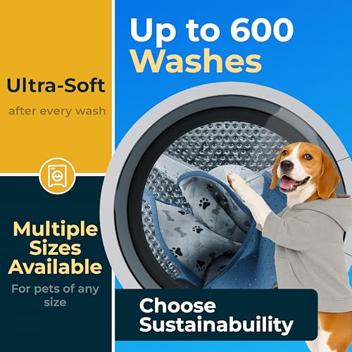 Image of GREEN LIFESTYLE Washable Pee Pads for Dogs - Waterproof Reusable Puppy Pads with Anti-Slip Backing, Pet Training Pad for Puppy Playpen, Crate, Whelping Box, Potty Training (4, 34x36)