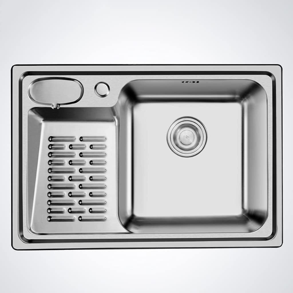 Sddpulse A Stainless Steel Kitchen Sink - Single Bowl With Drainer Kit, Handmade Design For Kitchen, Bar, Nd Campervan,-One Size