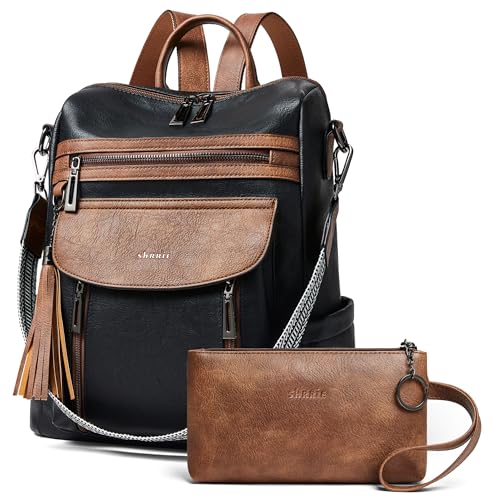 Image of Shrrie Backpack Purse for Women Fashion Leather Backpack Purse Designer Travel Backpack Shoulder Bag