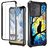 CGFGHHUY Schutzhülle für Blu View 5 B160V 16,7 cm (6,5 Zoll) 2024 (16,7 cm) (2024) mit Bildschirmschutzfolie, Hart-PC + weiches TPU, stoßfeste Schutzhülle für Blu View 5 B160V 16,7 cm (6,5 Zoll) 2024