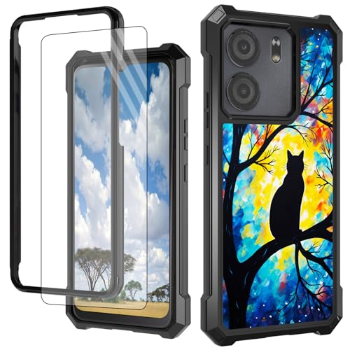 CGFGHHUY Schutzhülle für Blu View 5 B160V 16,7 cm (6,5 Zoll) 2024 (16,7 cm) (2024) mit Bildschirmschutzfolie, Hart-PC + weiches TPU, stoßfeste Schutzhülle für Blu View 5 B160V 16,7 cm (6,5 Zoll) 2024