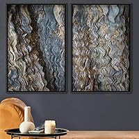 2 Piece Framed Canvas Wall Art Line Patterns Canvas Prints Home Artwork Decoration for Living Room,Bedroom - 16