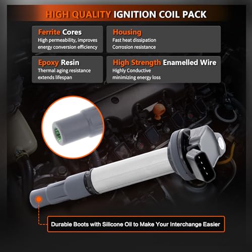 Image of UF596 Ignition Coils for Toyota Corolla Prius Matrix Scion XD 1.8 L4