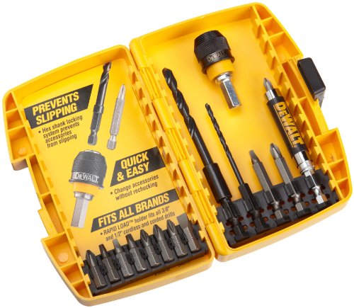 DEWALT DW2513 Rapid Load 15 Piece Drilling and Driving Set in Plastic Case DEWALT DW2513 Rapid Load 15 Piece Drilling and Driving Set in Plastic Case