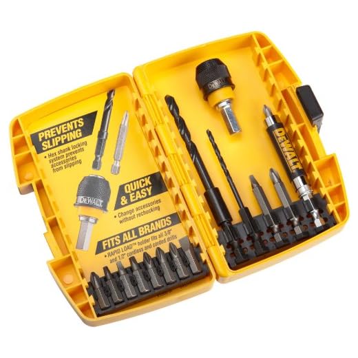 DEWALT DW2513 Rapid Load 15 Piece Drilling and Driving Set in Plastic Case