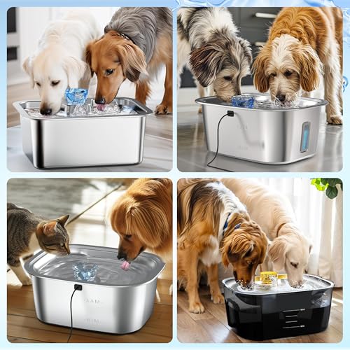 Image of Dog Water Fountain Filters Replacement 4 Packs, 2 Months Set of Replacement Filter with 2 Sponges for PETNF Large Pet Dog Water Fountain Bowl Dispenser, Compatible with D2341 /D2223 /D2322 /D2419 Models