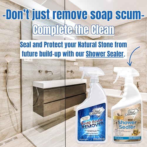 Black Diamond Stoneworks Natural Stone Shower Soap Scum Remover Spray. For Cleaning Bathtubs, Glass Doors, Tubs, Travertine, Marble, Tile. Heavy Duty, Safe Acid-Free Cleaner. Safe for fixtures. by Black Diamond Stoneworks - Image 8