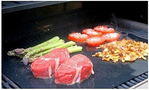 Vinsani 4PC Non-Stick BBQ Grill Mat(40 x 33 cm)-Universal Barbeque Baking Oven Liners Reusable and Dishwasher Safe Indoor Outdoor BBQ Cooking Mats for Charcoal Electric Gas Grill Kitchen Ovens - Image 5