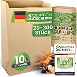 NATURALEAF® Biomüllbeutel 10L | 40 Stück | Bio Müllbeutel mit optimaler Stärke & Haltbarkeit | Kompostierbare Müllbeutel - die nachhaltige Entsorgungslösung für Gastronomie & Haushalt