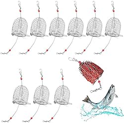Cebo Para Pescar Anguilas PERFETSELL 10 Pcs Cebadores Pesca Cebador Carpa Jaula de Cebo de Pesca Cebadores para Pescar Carpas 4x4.9cm Alimentadores para Pescar Carpa Anguilas Cangrejos Cebador Carpa con un Hilo de Acero 18.5cm