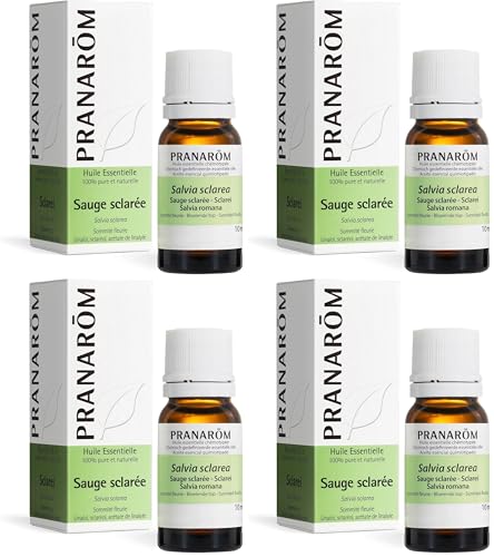 Huile Essentielle Salvia sclarea Pranarôm Sauge Sclarée Lot de 4 flacons de 10 ml