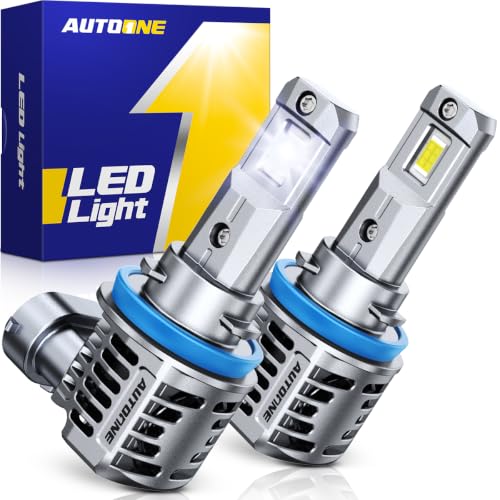 Image of AUTOONE H11 /H9 /H8 LED Bulbs, 960000LM Super Brightness 6500K White,1:1 Size