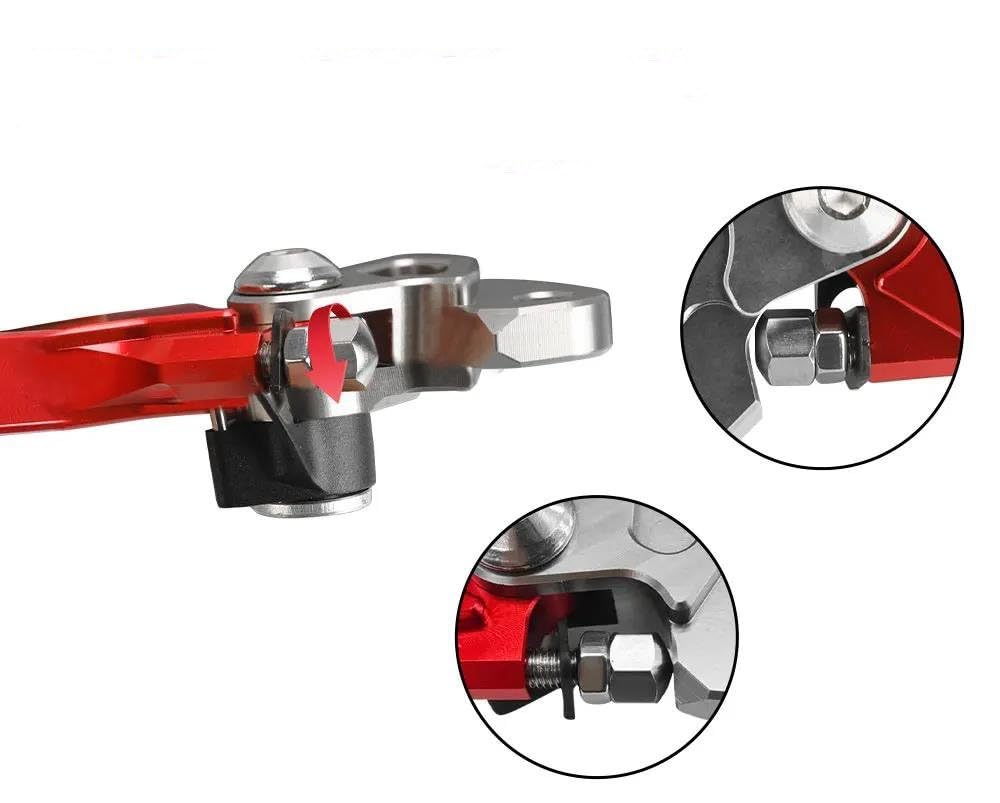 Levier D'Embrayage Moto RUHUO Pour CRF125F CRF125 F 2014-2023 - Aluminium Rouge Robuste