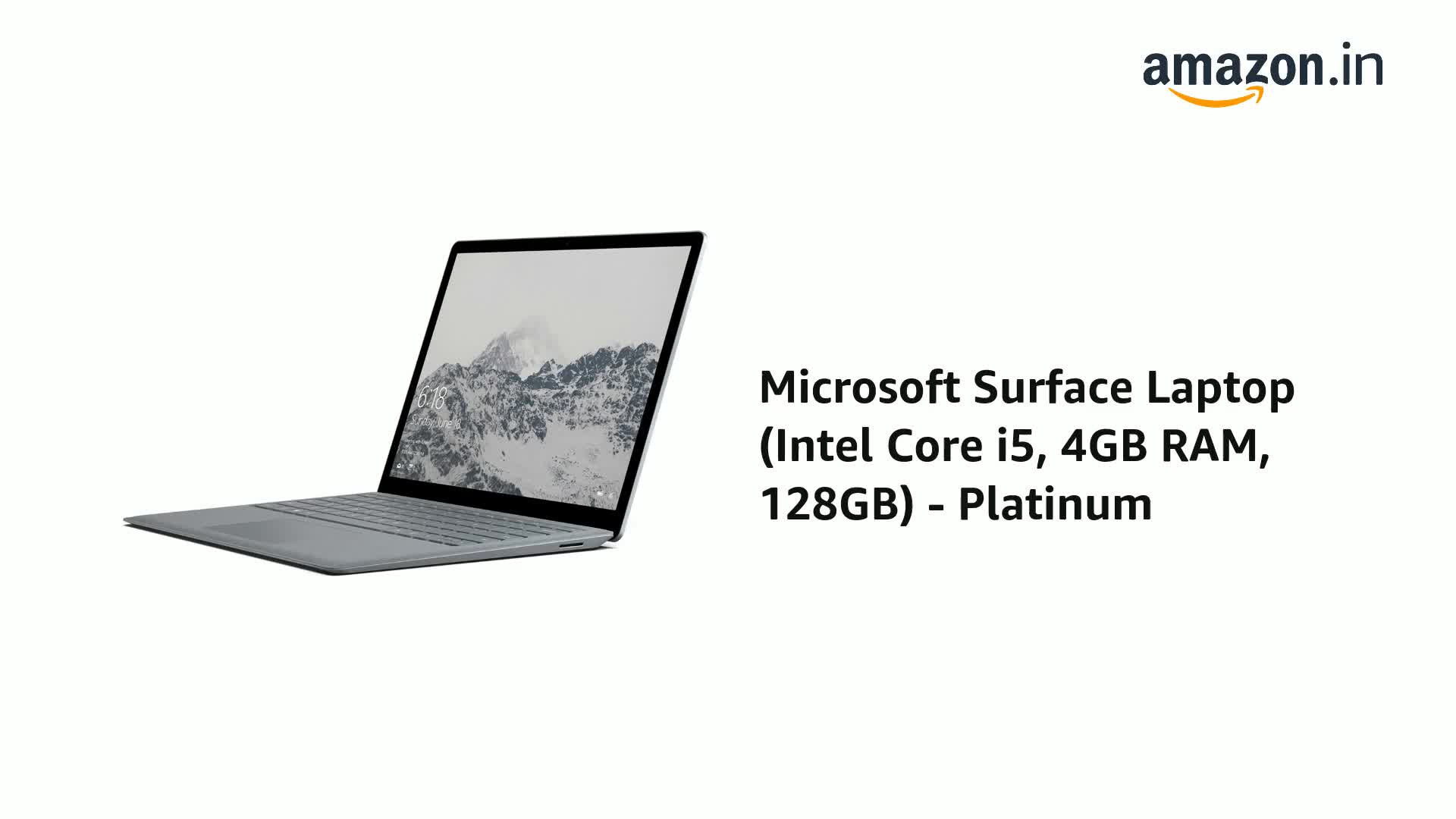 Microsoft Surface Laptop (Intel Core i5, 4GB RAM, 128GB