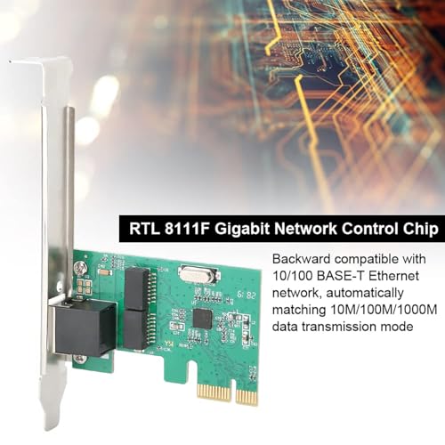 Image of PremiumAV PCIe LAN Card - Gigabit Network Adapter for Desktop PC, High-Speed PCI Express Ethernet Controller, RJ45 Port, Plug & Play, Windows /Linux Compatible