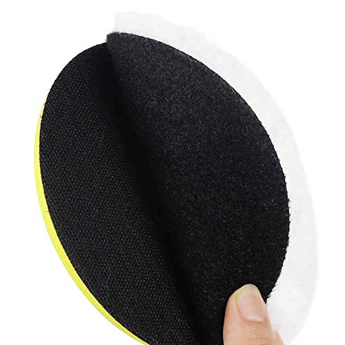 IPELY 6 Pcs 6 Inch Wool Polishing Buffing Pad Polishing Buffing Wheel for Drill Buffer Attachment with M14 Drill Adapter